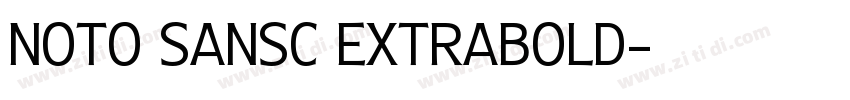 Noto sansc extrabold字体转换